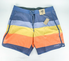 Patagonia Hydropeak Scallop Boardshorts 18&quot; Mens 38 The Point Current Blue Strip - £30.26 GBP