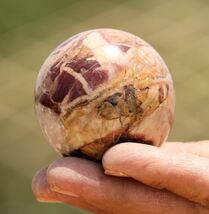 50mm Red Breccia Jasper Crystal Ball Healing Chakra Stone Metaphysical .... - $43.57