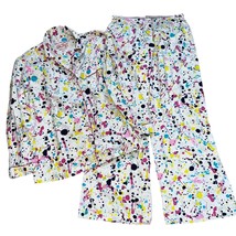 Victoria&#39;s Secret Flannel Paint Splatter Pajamas Set Vintage Small - £23.02 GBP