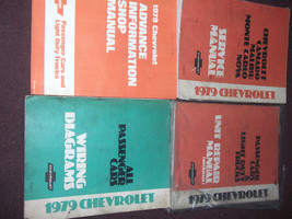 1979 Chevy Monte Carlo Camaro Nova Malibu Service Shop Repair Manual Set W EWD - £176.23 GBP