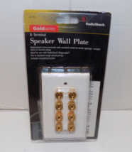 RadioShack 40-992 8-Terminal Speaker Wall Plate With Gold Connectors Whi... - $13.61