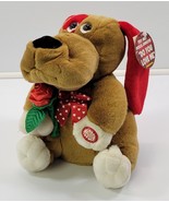 Dan Dee Musical Animated Plush Dog with Rose &quot;Do You Love Me&quot; 10.5&quot; Vale... - £11.86 GBP