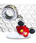 New Disney Parks Pandora Red Mickey Mouse Ear Hat Charm US seller - $94.78 CAD