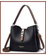 Vesasan Gaohn Originlaiy Fom Black Faux Leather Handbag Shoulder Crossbody - $564.92 MXN