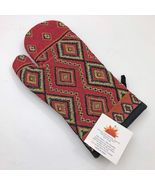 Ankara Southwestern Design Oven Mitt RaaKha 12x6 in 70% Cotton 30% Polye... - $90.63 MXN