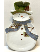 St Nicholas Square Forest Friends Large Snowman Christmas Party Platter 18&quot; - £23.43 GBP