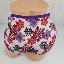 Cacique Cotton Hipster Panties Briefs Purple Pink Red Snowflakes 14/14 - £11.09 GBP