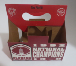 Coca-Cola Classic 1992 Alabama National Champions 12-0 6 Pack Carton Exc... - $1.73