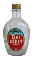 Log Cabin Syrup Bicentennial Flask Mt Rushmore Bottle with Original Lid Label - £14.24 GBP