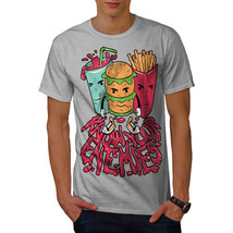 Wellcoda Junk Burger Fries Mens T-shirt, Cartoon Graphic Design Printed Tee - £14.65 GBP+