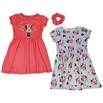 Disney Minnie Mouse Sweet Hearts 2-Piece Youth Dress Set with Scrunchie ... - £19.96 GBP