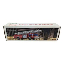 Hess 1986 Toy Fire Truck Bank with Original Box Never Displayed - $33.94