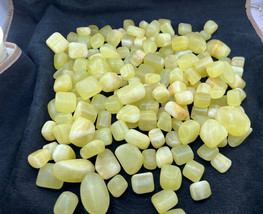 tumbled crystals healing chakra top quality lemon calcite 3KGs 158PCs lot - £118.68 GBP