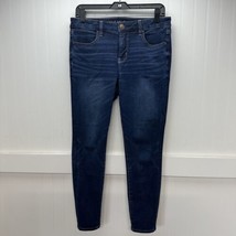 American Eagle Jeans Womens 10 Short Jegging Dream Stretch Blue Denim Dark Wash - £18.49 GBP