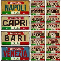 Italy License Plate, Italian City Tin Sign, Euro Trip Landmark Metal Pri... - $18.00