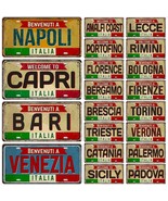 Italy License Plate, Italian City Tin Sign, Euro Trip Landmark Metal Pri... - $36.36 CAD