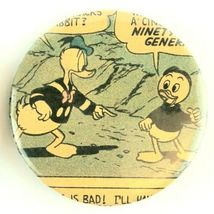 Disney Donald Looney Tunes Porky Bugs Vintage Pinbacks 2 Buttons Comics image 3