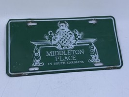 Middleton Place in South Carolina Green Metal License Plate Tag Charleston  - £19.77 GBP