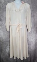 Blush Pink Peignoir Bridal Chiffon Lingerie Robe Sheer Women 2X Sequins NEW - $551.90 MXN