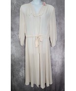 Blush Pink Peignoir Bridal Chiffon Lingerie Robe Sheer Women 2X Sequins NEW - $550.79 MXN