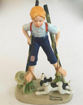 NORMAN ROCKWELL 1980 DANBURY MINT FIGURINE &quot;BOY ON STILTS&quot; 7.25x4.75x2.7... - £39.43 GBP