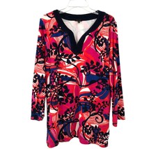 Talbots Swim Cover Up Womens XL Used Terry Cloth Reds Oranges Black Blue White - £15.79 GBP