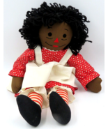 Raggety Ann African American Doll 16&quot; Red Dress Hearts - £11.63 GBP