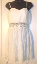 Iz Byer Ivory A-Line Gauze Dress w/Circle Crochet Lace Waistline Size 11 NWT$58 - £35.38 GBP