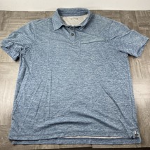 Duluth Trading Shirt Mens Medium Blue Short Sleeve Polo - £7.49 GBP
