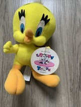Vintage 1996 Tweety Bird Plush With Tag 8&quot; Looney Tunes Character Warner... - $20.33