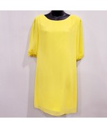 Gianni Bini Yellow Shift Dress Size XS Half Sleeve Lined Back Zip - £14.53 GBP