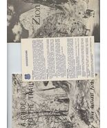Zion National Park Utah Brochure Guide to the Trails Booklet &amp; UPRR Sugg... - $47.52