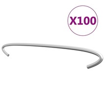 vidaXL Galvanized Steel Gabion Hooks - 100 Pcs, 15.7", Heavy Duty - $2,106.85 MXN