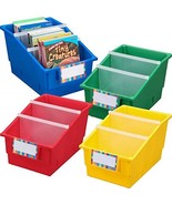 Really Good Stuff Chapter Book Library Bins With Dividers, 8?" X 13?", Magazines - $77.99