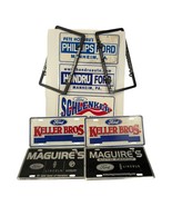 Vintage Ford Dealership Tag Lot License Plates PA Lot Of 9 Metal Plastic - $374.21 MXN