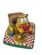 Garfield Danbury Mint Figurine Sculpture Jim Davis Vtg Gift Gourmet Picn... - £31.03 GBP