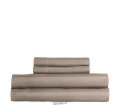 Everyday Soft Microfiber Sheet Set Queen Taupe All-Seasons 100% Polyester - £22.76 GBP