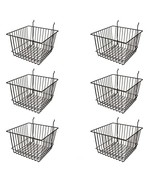 Deep Wire Storage Baskets For Gridwall and Slatwall 12&quot; x 12&quot; x 8&quot;  6pk - $65.89 CAD+