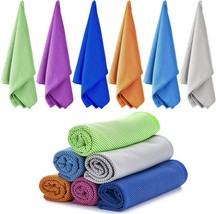 [6 Pack] Cooling Towels for Neck and Face,Ice Towel,Soft Breathable Chilly Towel - £11.62 GBP