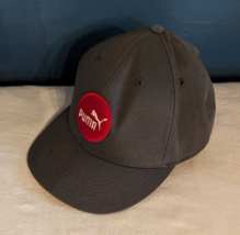 Puma 210 Fitted By FlexFit Baseball Hat Cap 6 7/8 - 7 1/4 Round Cat Logo Grey - £13.11 GBP