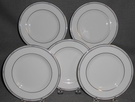 Set (5) Royal Doulton Simplicity Pattern Bone China Dessert/B&amp;B Plates England - £31.60 GBP