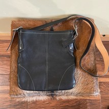 COACH Black Pebbled Leather Crossbody F2P-9615 Stitched - £36.31 GBP