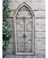 Farmhouse Arch Wood Cathedral Window RusticDistress 45.5&quot; H Ferrato - $84.66 CAD