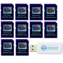 Sdhc Class 10 10-Pack Sd Style Flash Memory Card Wholesale Bulk Lot Work... - £72.82 GBP