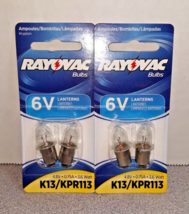 Rayovac 6V Lanterns K13/KPR113 Flash Light Bulbs 2 Packs - £10.98 GBP