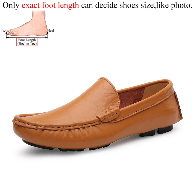 Spring Summer Men Casual Slip On Leather Shoes Soft Comfortable Driving ... - £39.21 GBP