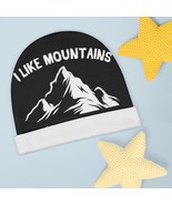 Adorable Baby Beanie: &quot;I Like Mountains&quot; Print, Perfect for Infants, 100... - £19.47 GBP
