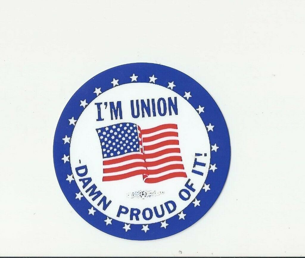 RETRO UNION PRIDE US FLAG IBEW UA IRONWORKERS BOILERMAKERS PIPEFITTERS S... - $4.00