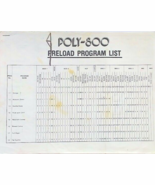 Preload Program List Sheets for the 1980&#39;s Korg POLY-800 Synthesizer Key... - $20.84 CAD