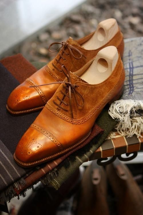 NEW Handmade Men's Tan Color Leather Suede Shoes, Men's Cap Toe Lace Up Formal S